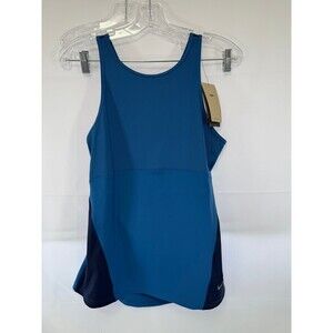 NIKE Yoga Dri Fit Slim Fit Tank Top Two-Tone Women’s Large NWT $42.00 Open Back